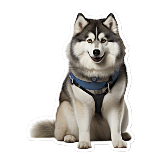 Alaskan Malamute Security Officer Sticker - Stickerfy.ai