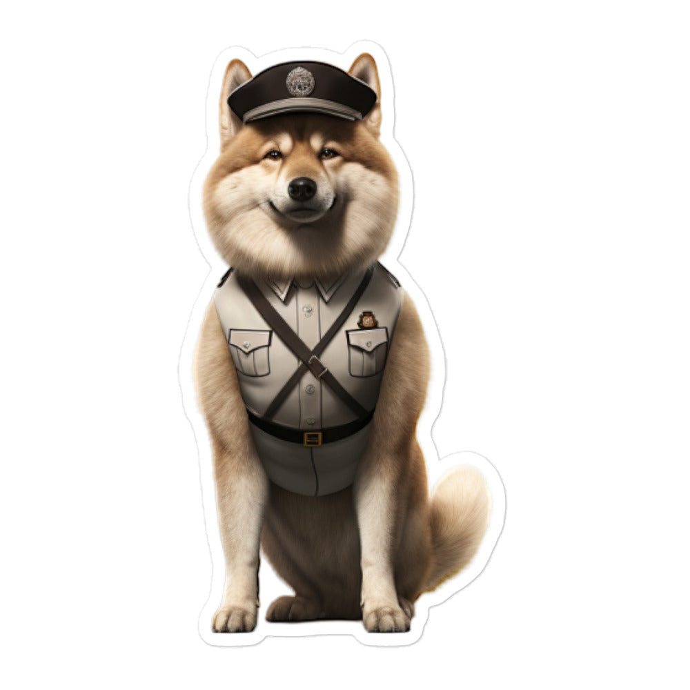 Akita Security Officer Sticker - Stickerfy.ai