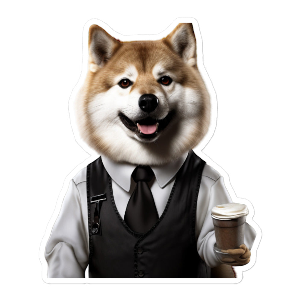 Akita Hotel Staff Sticker - Stickerfy.ai