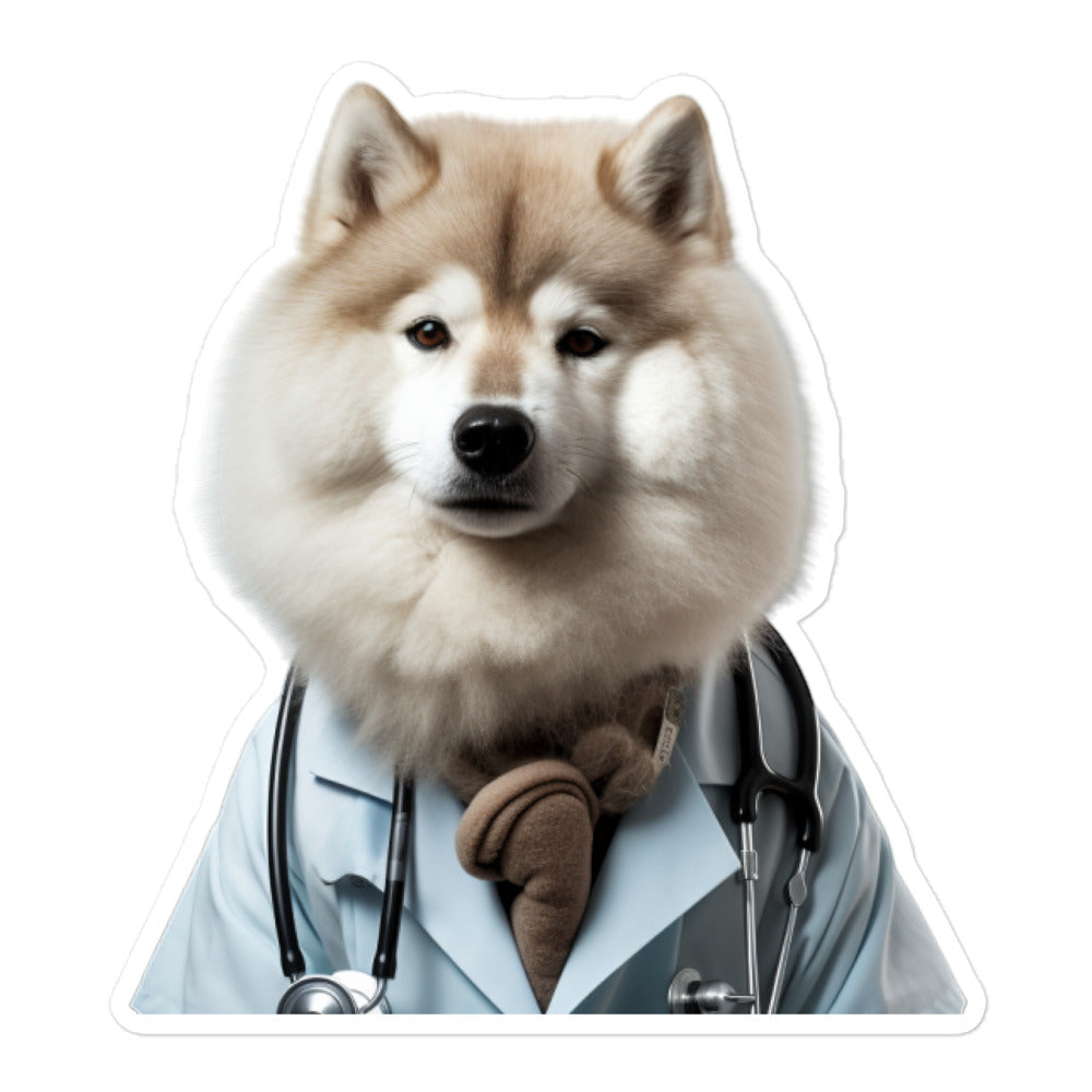 Akita Doctor Sticker - Stickerfy.ai