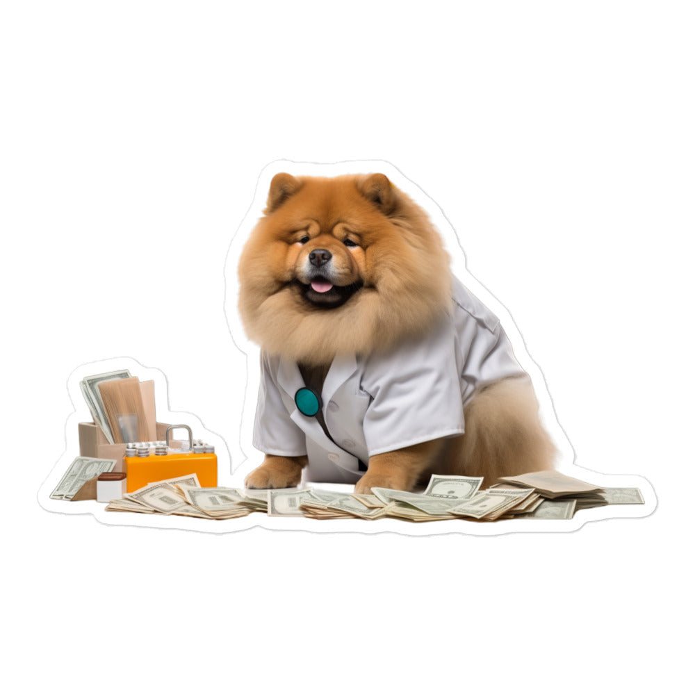 Chow Chow Pharmacist Sticker - Stickerfy.ai