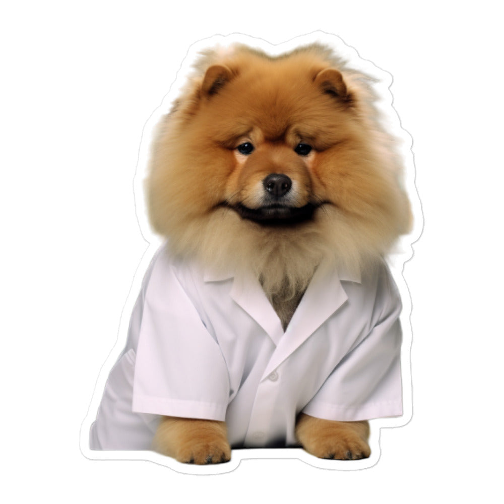 Chow Chow Pharmacist Sticker - Stickerfy.ai