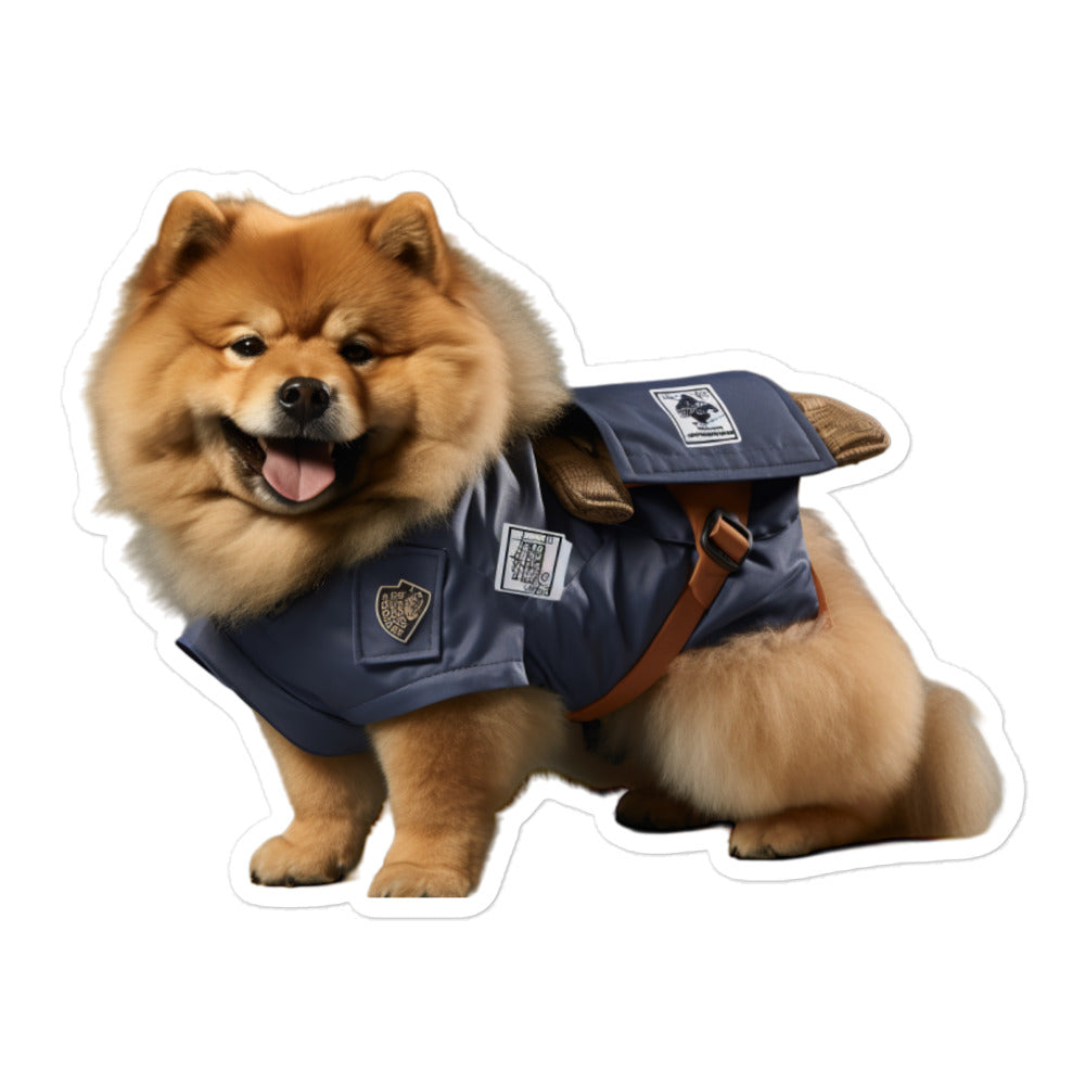 Chow Chow Mail Carrier Sticker - Stickerfy.ai