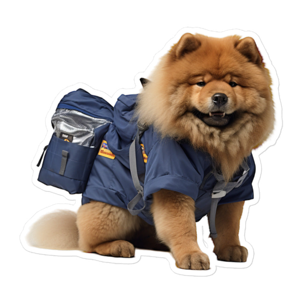 Chow Chow Mail Carrier Sticker - Stickerfy.ai