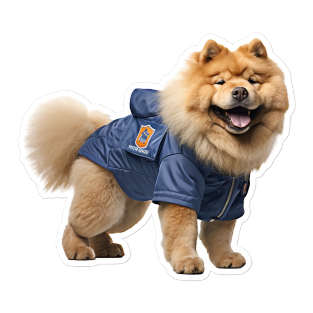 Chow Chow Mail Carrier Sticker - Stickerfy.ai