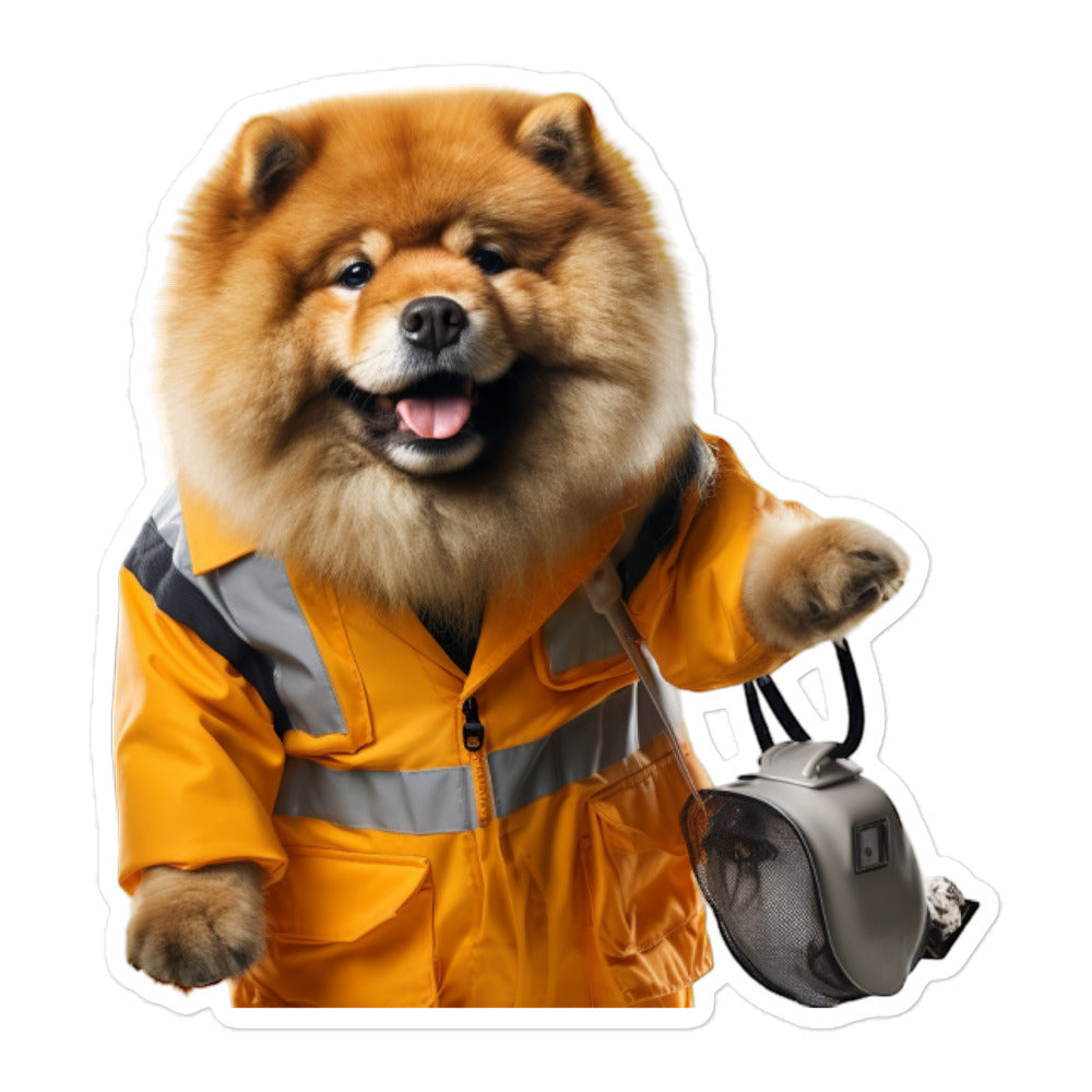 Chow Chow Janitor Sticker - Stickerfy.ai