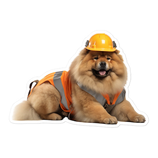Chow Chow Contractor Sticker - Stickerfy.ai