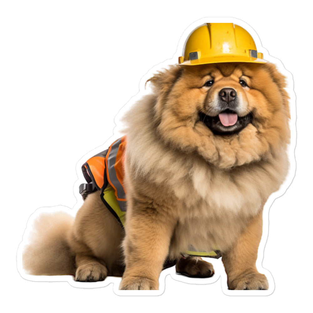 Chow Chow Contractor Sticker - Stickerfy.ai