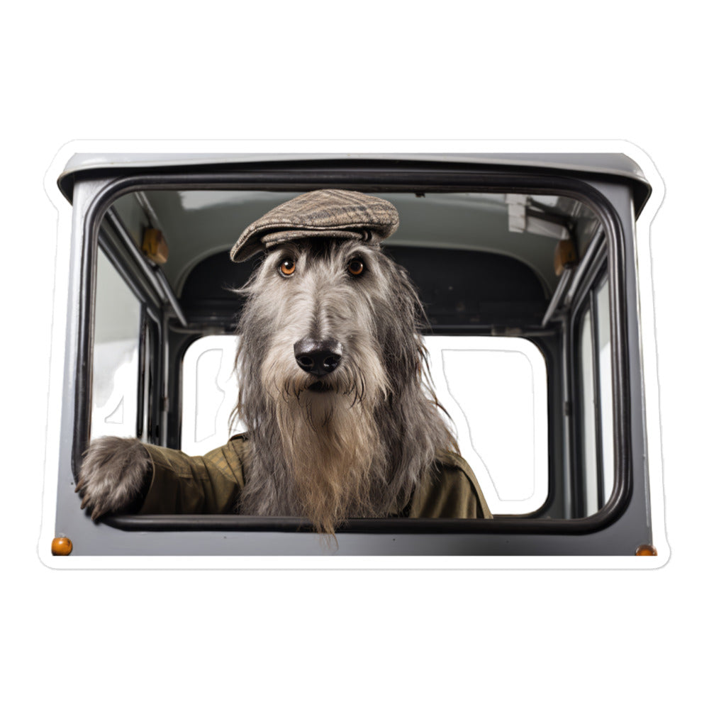 Scottish Deerhound Transit Operator Sticker - Stickerfy.ai