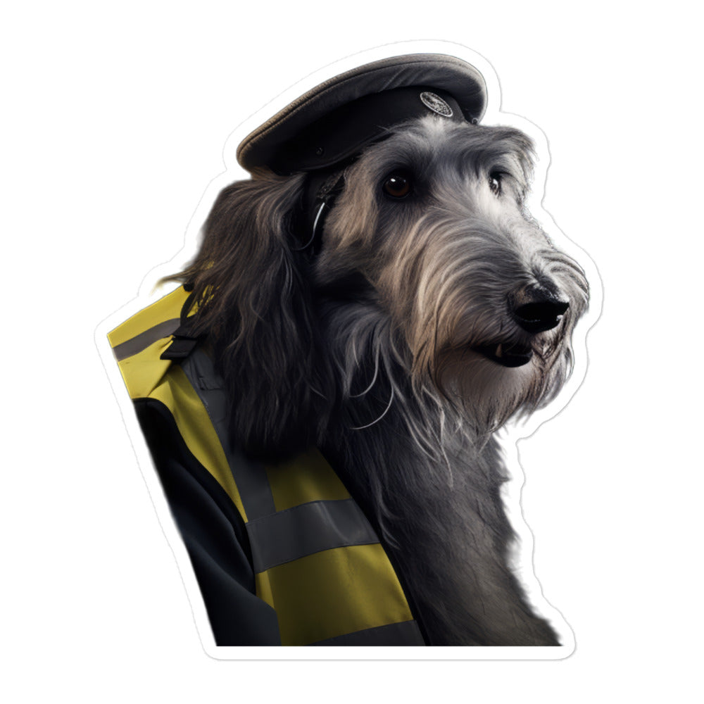 Scottish Deerhound Transit Operator Sticker - Stickerfy.ai