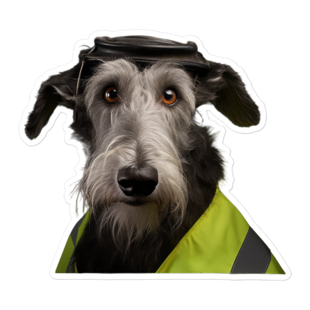 Scottish Deerhound Transit Operator Sticker - Stickerfy.ai