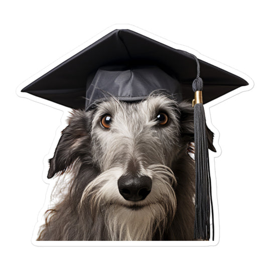 Scottish Deerhound Student Sticker - Stickerfy.ai