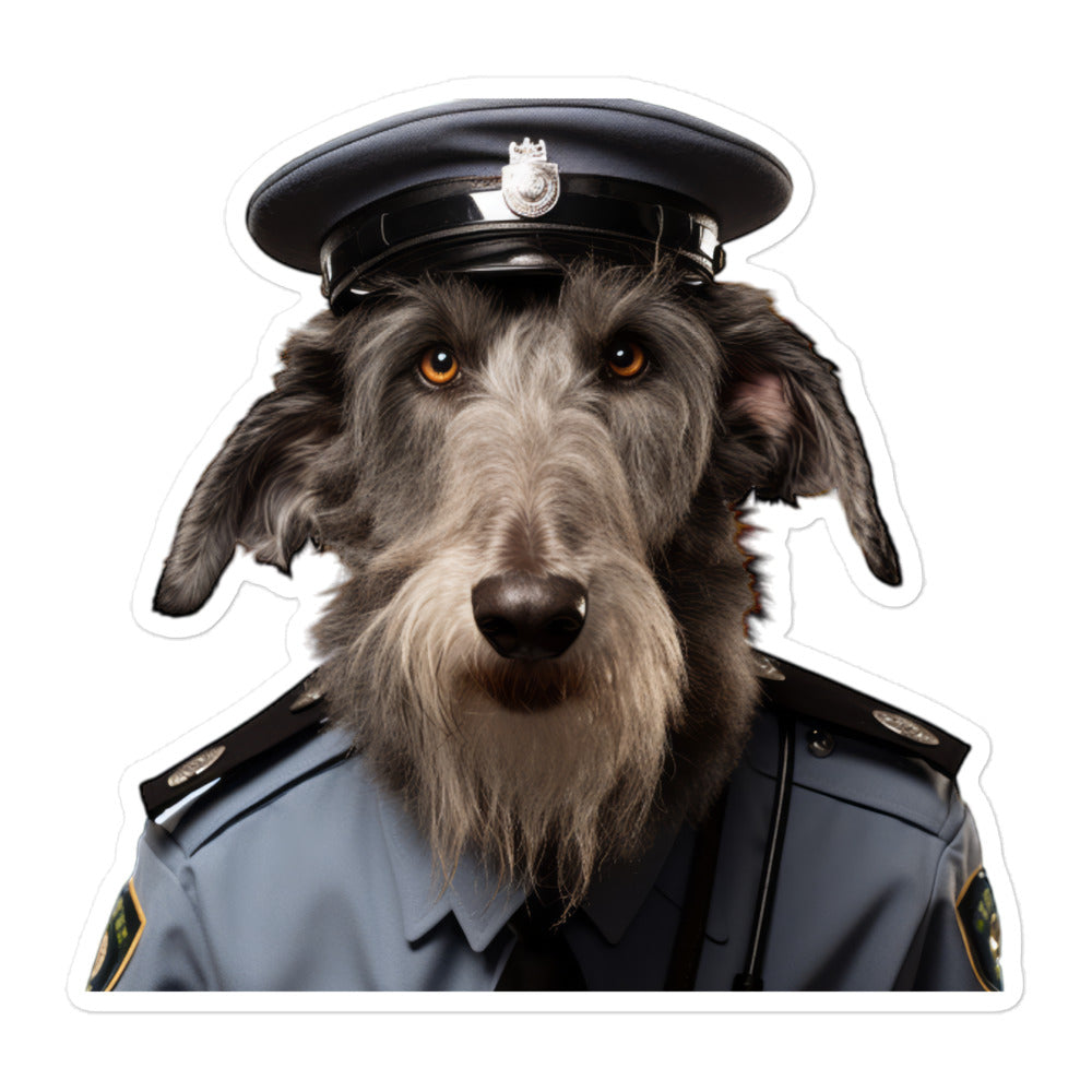 Scottish Deerhound Security Officer Sticker - Stickerfy.ai