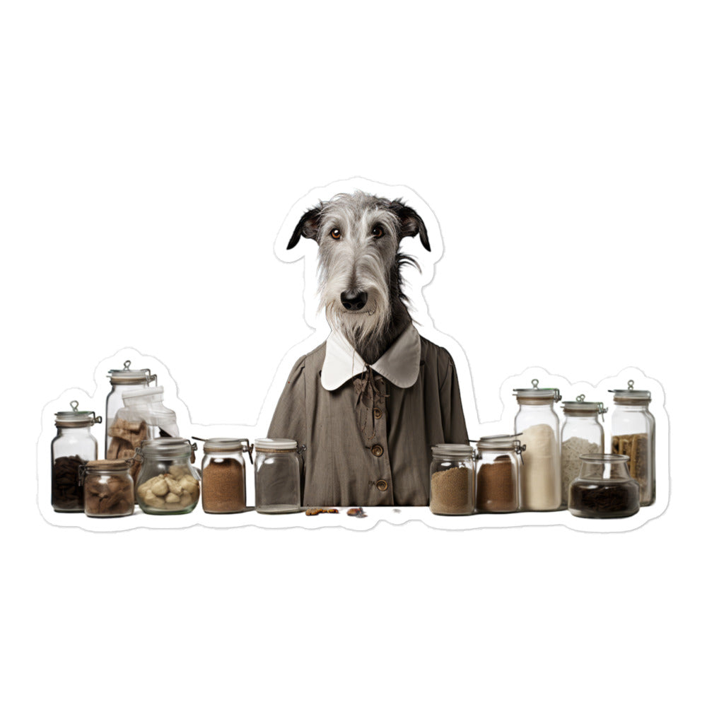 Scottish Deerhound Pharmacist Sticker - Stickerfy.ai