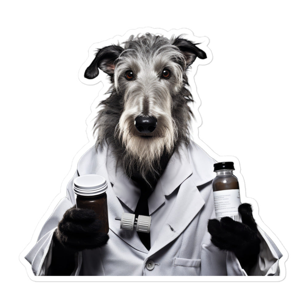 Scottish Deerhound Pharmacist Sticker - Stickerfy.ai