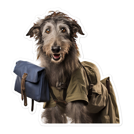 Scottish Deerhound Mail Carrier Sticker - Stickerfy.ai