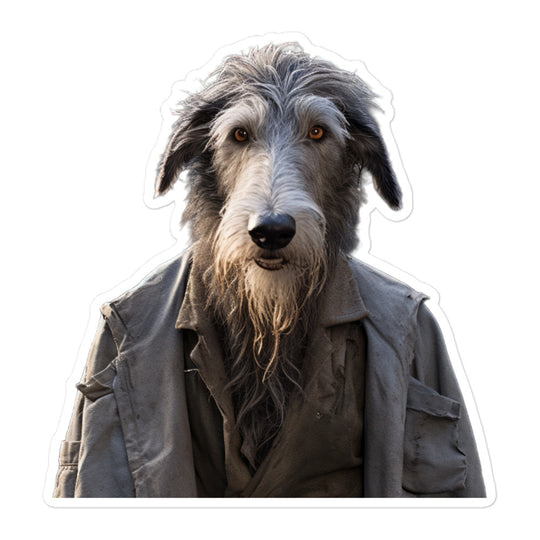 Scottish Deerhound Janitor Sticker - Stickerfy.ai
