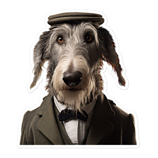 Scottish Deerhound Hotel Staff Sticker - Stickerfy.ai