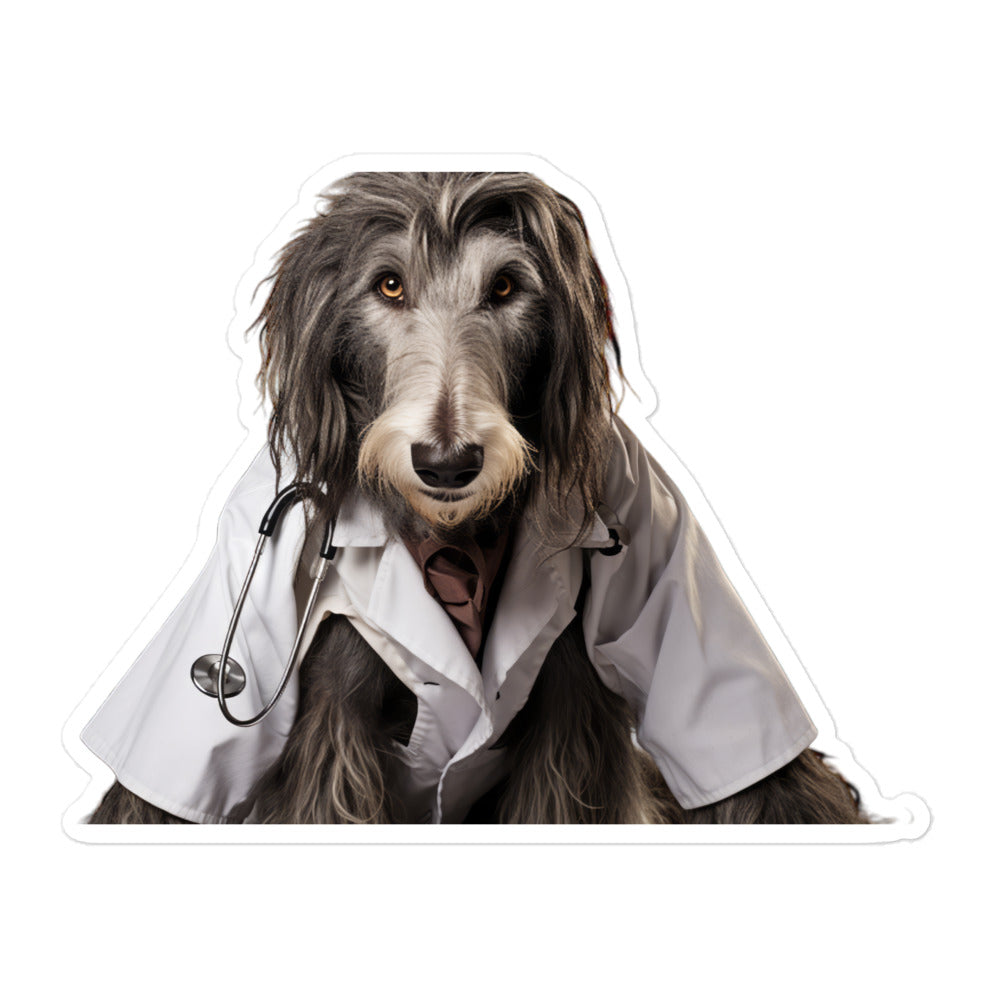 Scottish Deerhound Doctor Sticker - Stickerfy.ai