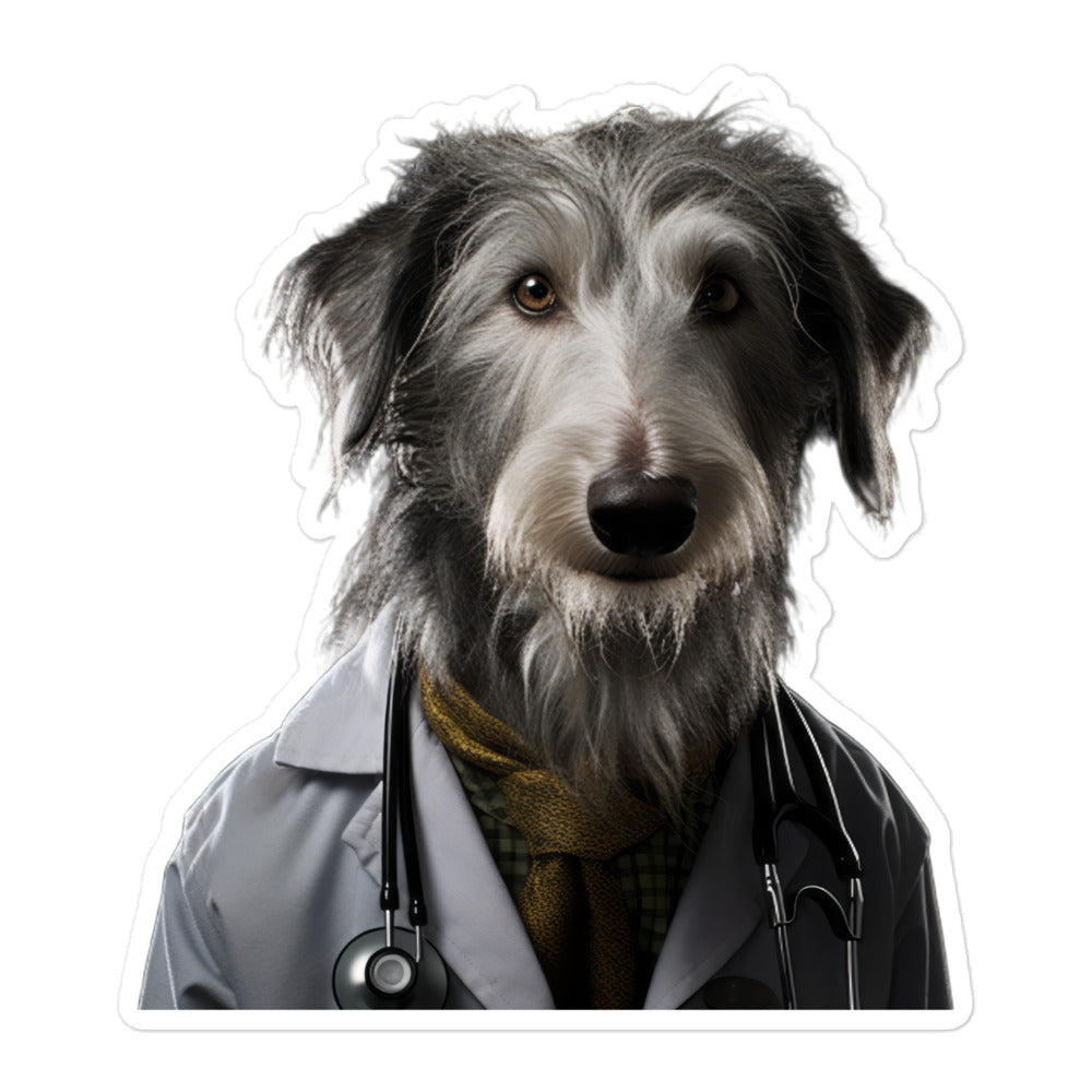 Scottish Deerhound Doctor Sticker - Stickerfy.ai