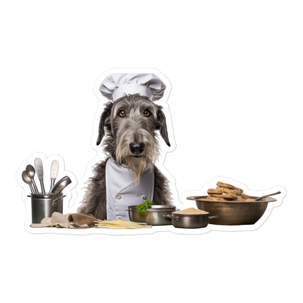 Scottish Deerhound Chef Sticker - Stickerfy.ai