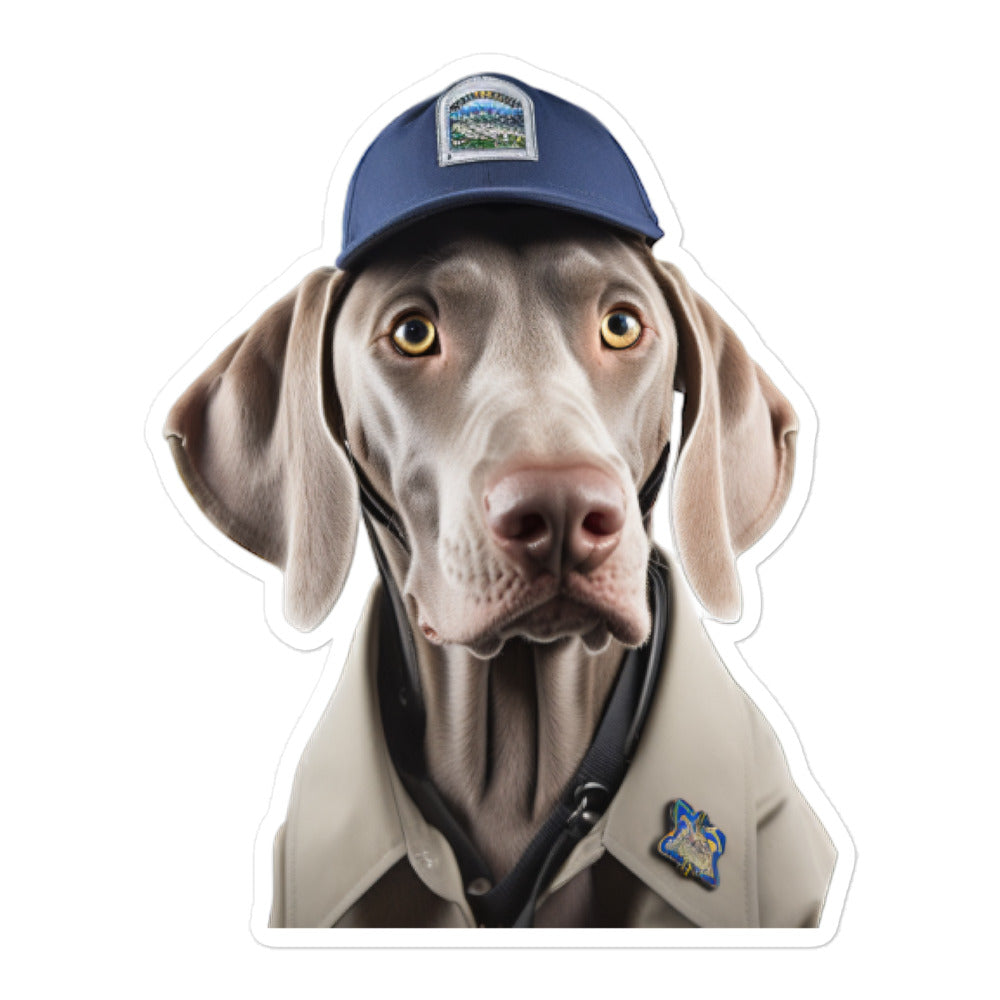 Weimaraner Transit Operator Sticker - Stickerfy.ai