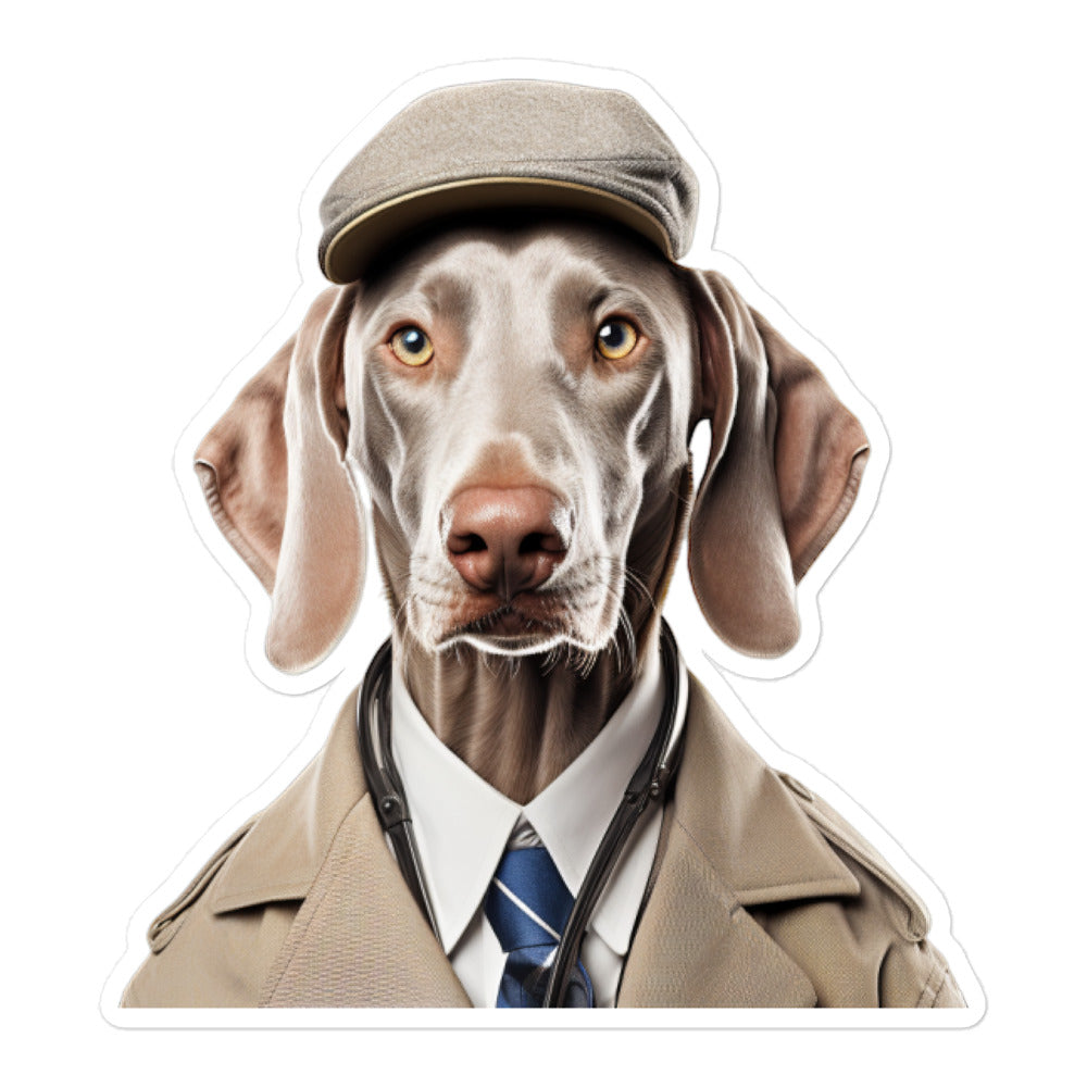 Weimaraner Transit Operator Sticker - Stickerfy.ai