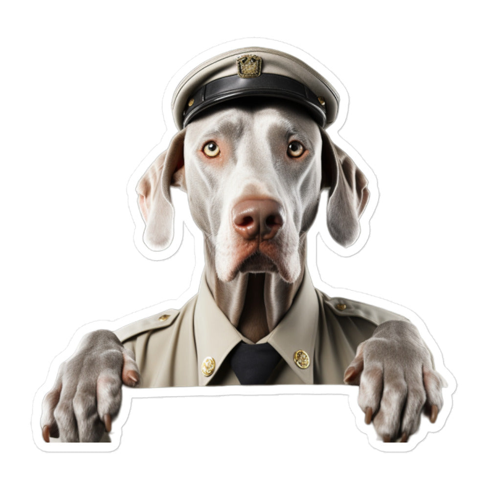 Weimaraner Transit Operator Sticker - Stickerfy.ai