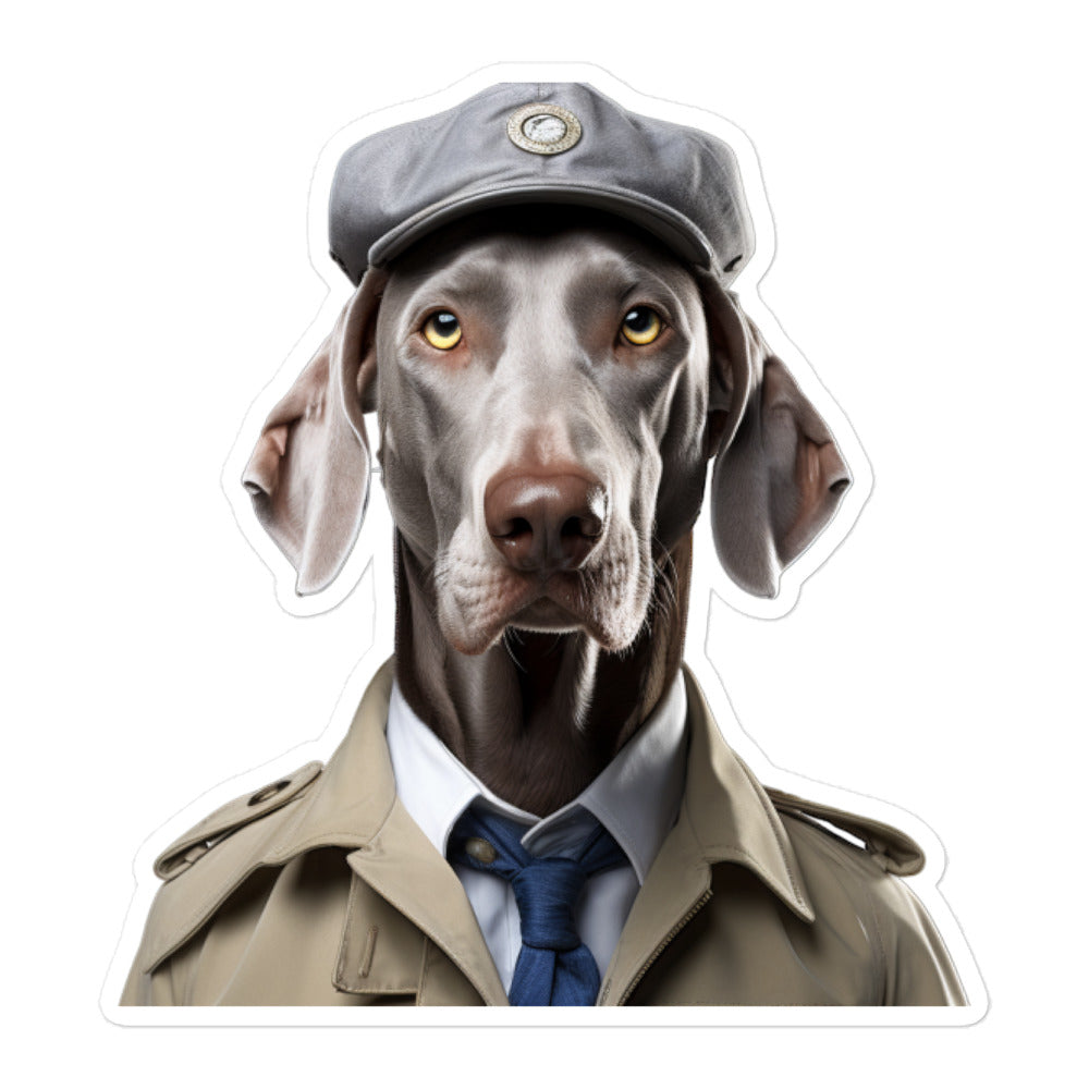 Weimaraner Transit Operator Sticker - Stickerfy.ai