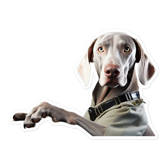 Weimaraner Transit Operator Sticker - Stickerfy.ai