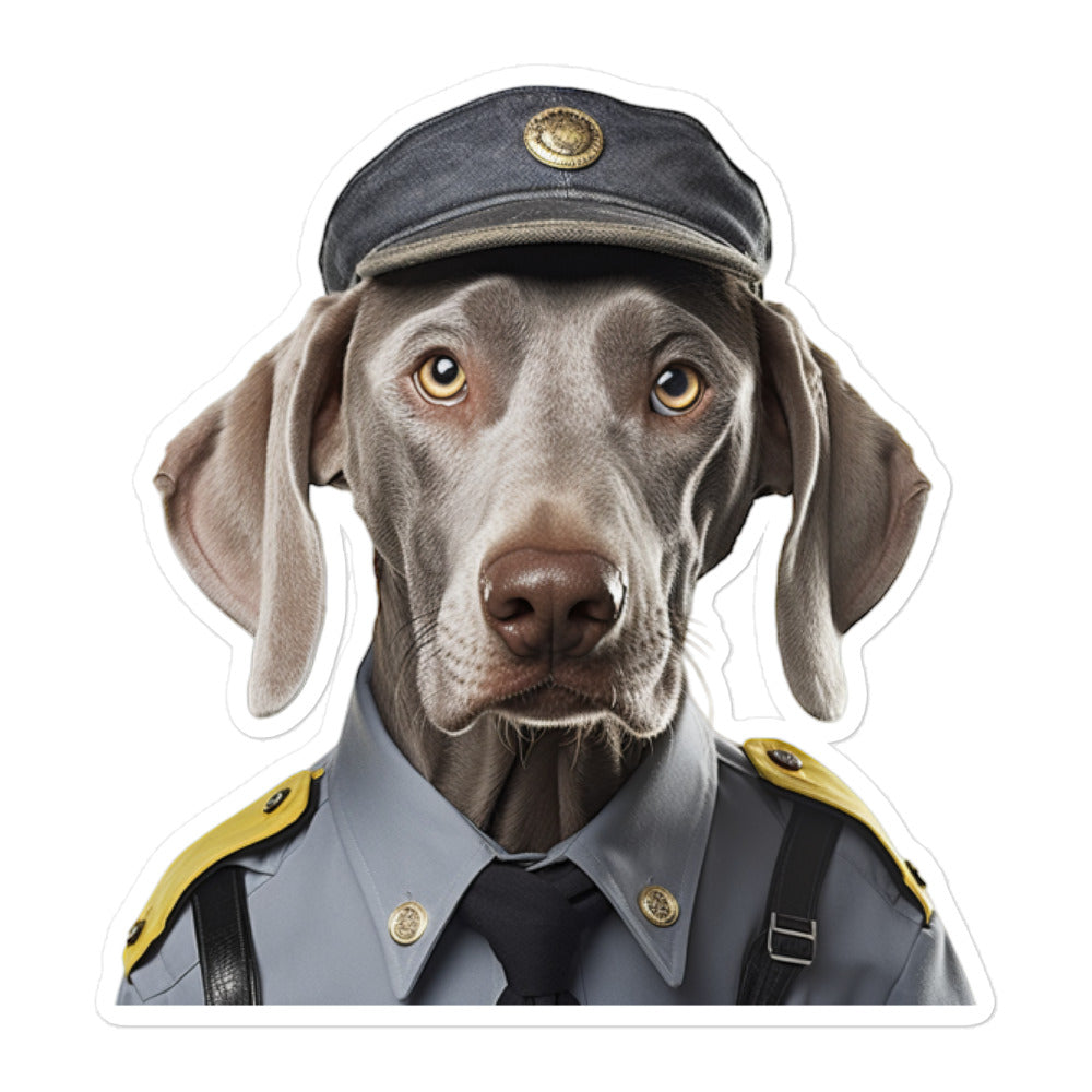 Weimaraner Transit Operator Sticker - Stickerfy.ai