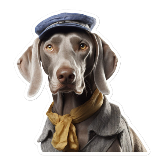 Weimaraner Transit Operator Sticker - Stickerfy.ai