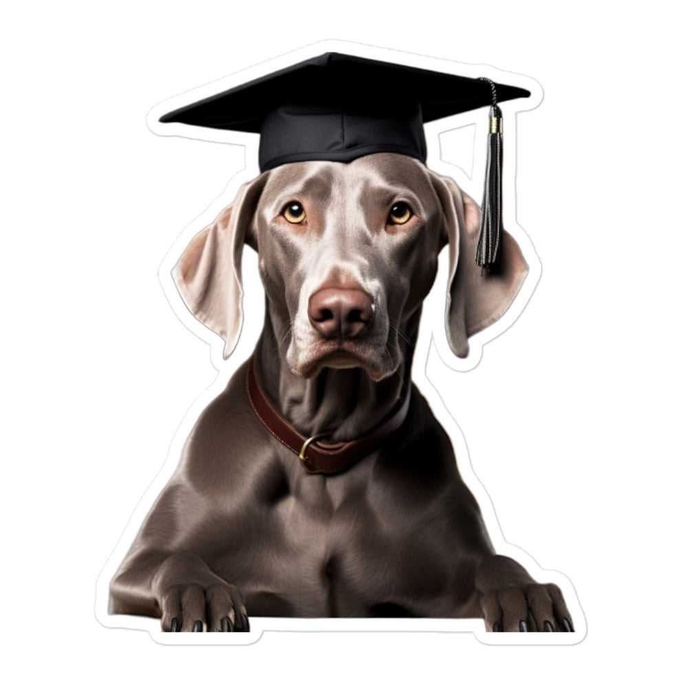 Weimaraner Student Sticker - Stickerfy.ai