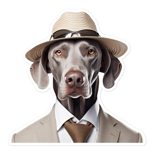 Weimaraner Sales Consultant Sticker - Stickerfy.ai