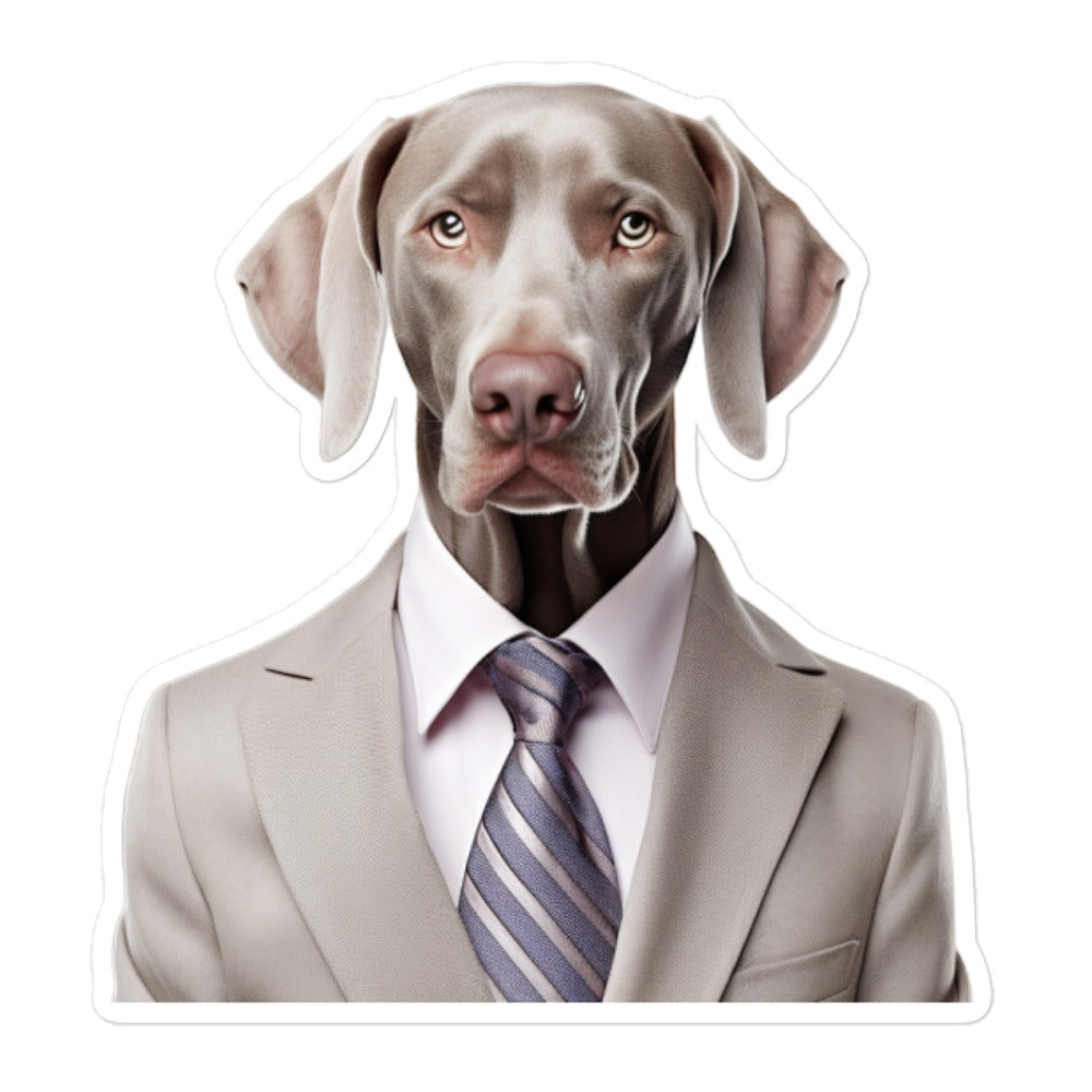 Weimaraner Sales Consultant Sticker - Stickerfy.ai