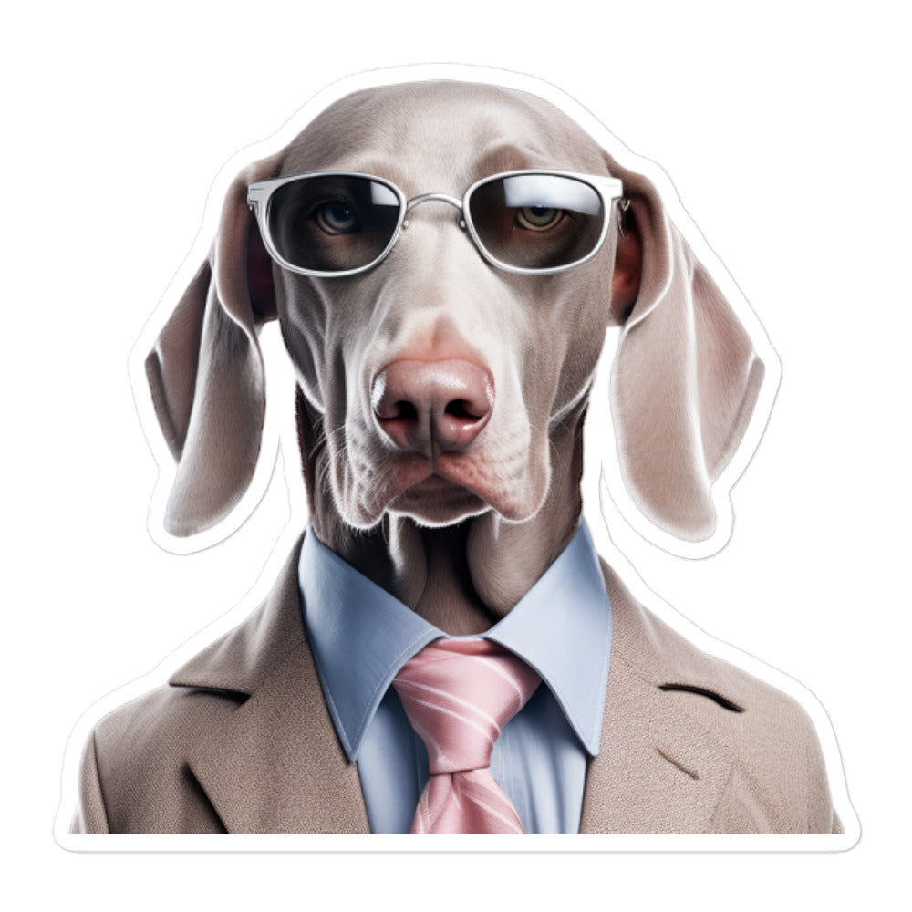 Weimaraner Sales Consultant Sticker - Stickerfy.ai