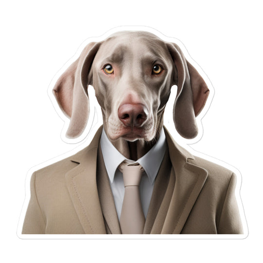 Weimaraner Sales Consultant Sticker - Stickerfy.ai