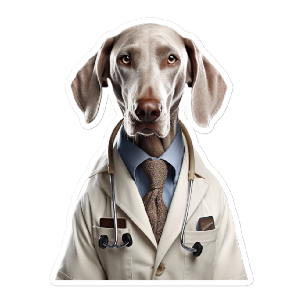 Weimaraner Doctor Sticker - Stickerfy.ai