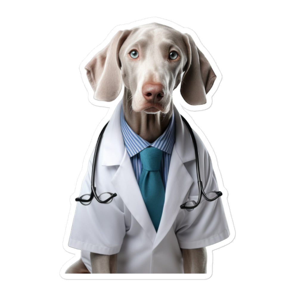 Weimaraner Doctor Sticker - Stickerfy.ai