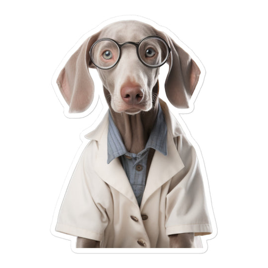 Weimaraner Doctor Sticker - Stickerfy.ai