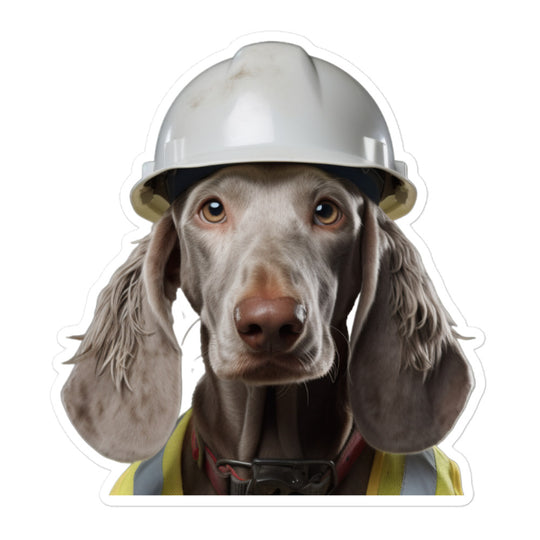 Weimaraner Contractor Sticker - Stickerfy.ai