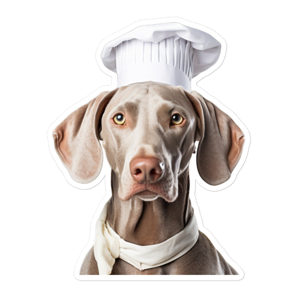 Weimaraner Chef Sticker - Stickerfy.ai