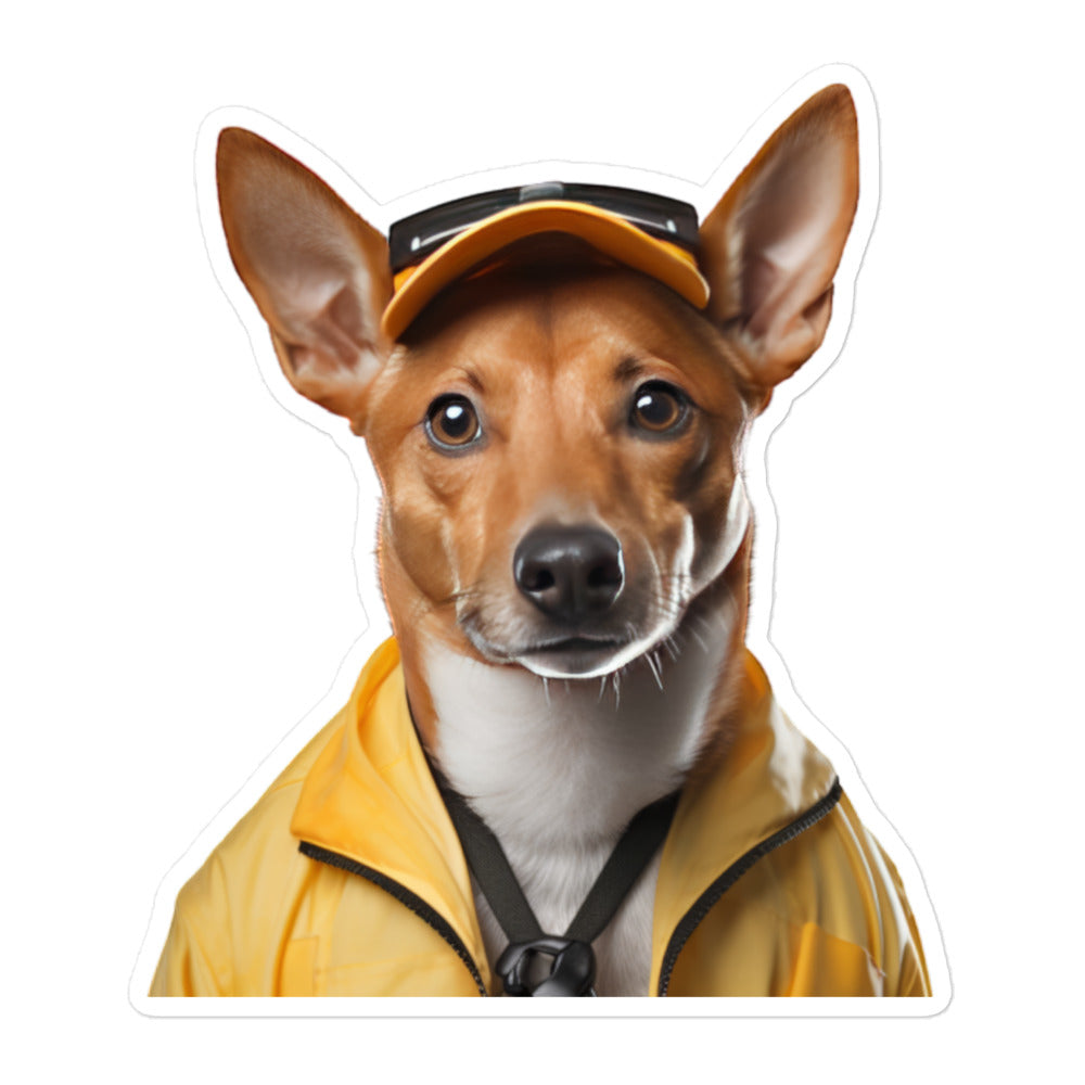 Basenji Transit Operator Sticker - Stickerfy.ai