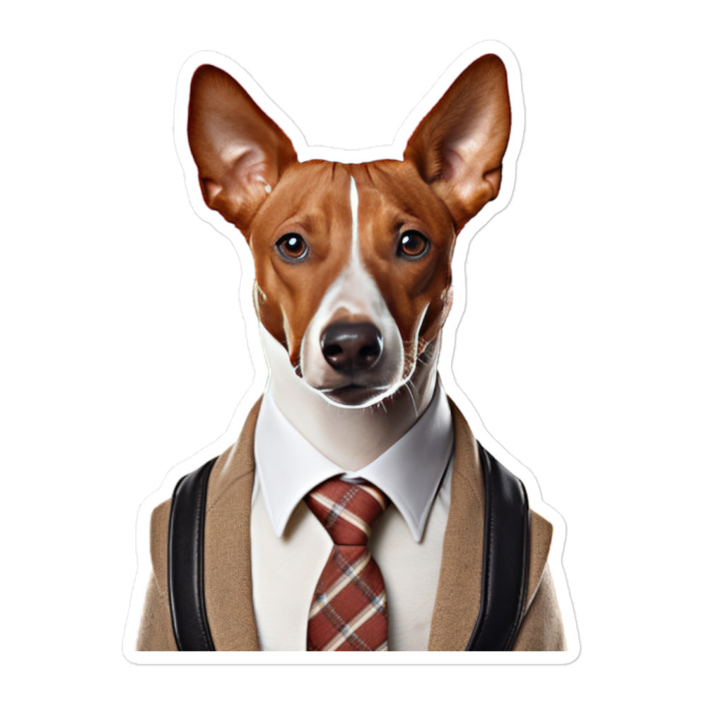 Basenji Student Sticker - Stickerfy.ai
