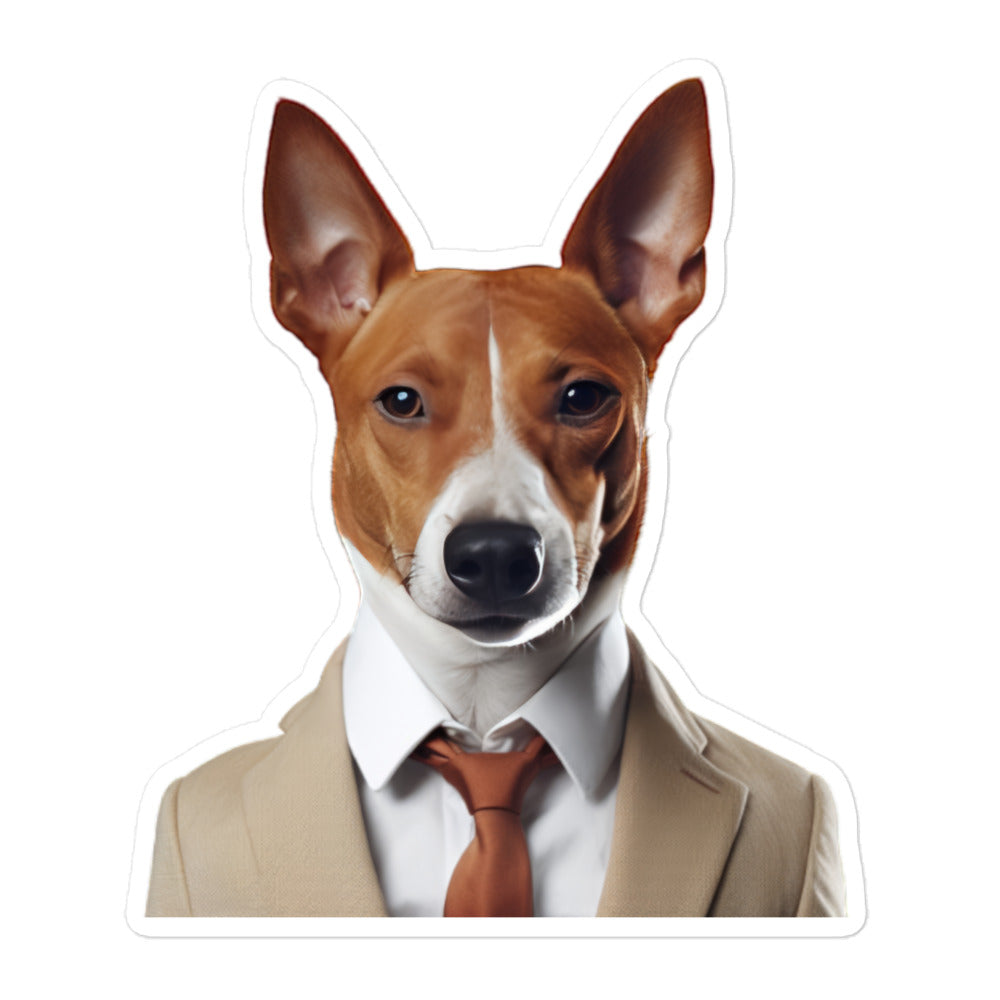 Basenji Sales Consultant Sticker - Stickerfy.ai