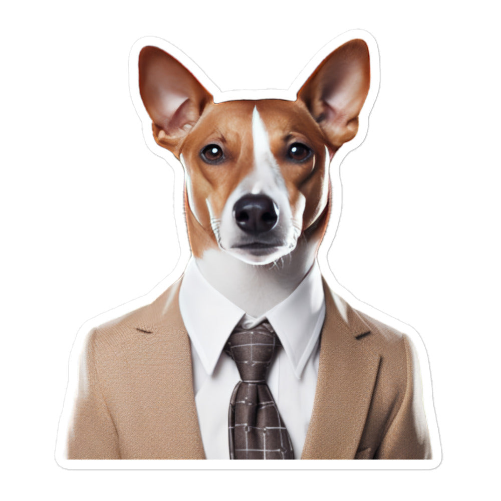 Basenji Sales Consultant Sticker - Stickerfy.ai