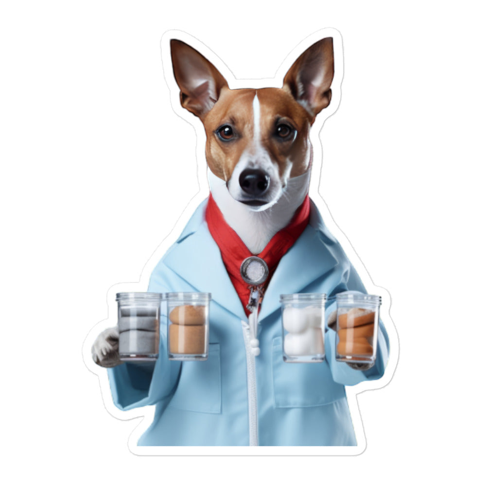 Basenji Pharmacist Sticker - Stickerfy.ai