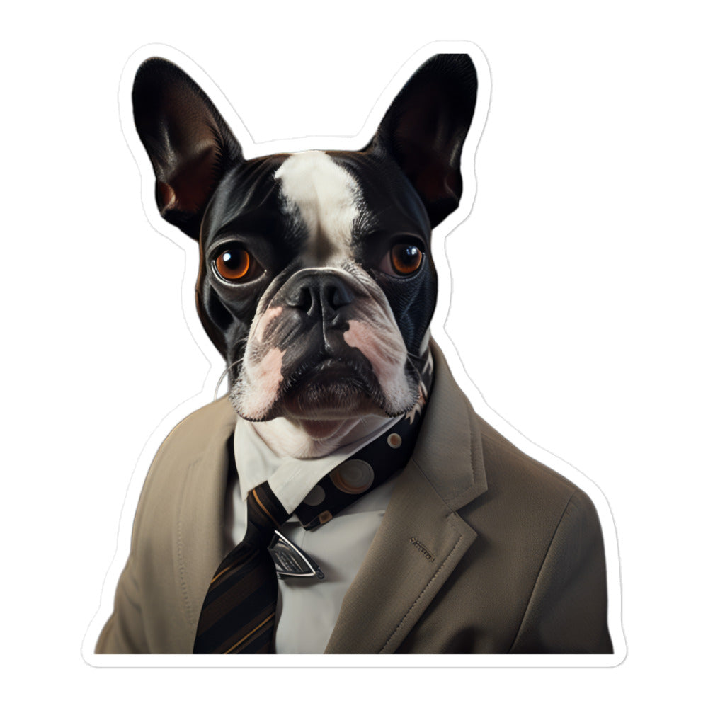 Boston Terrier Transit Operator Sticker - Stickerfy.ai