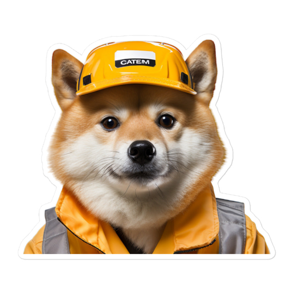 Shiba Inu Transit Operator Sticker - Stickerfy.ai