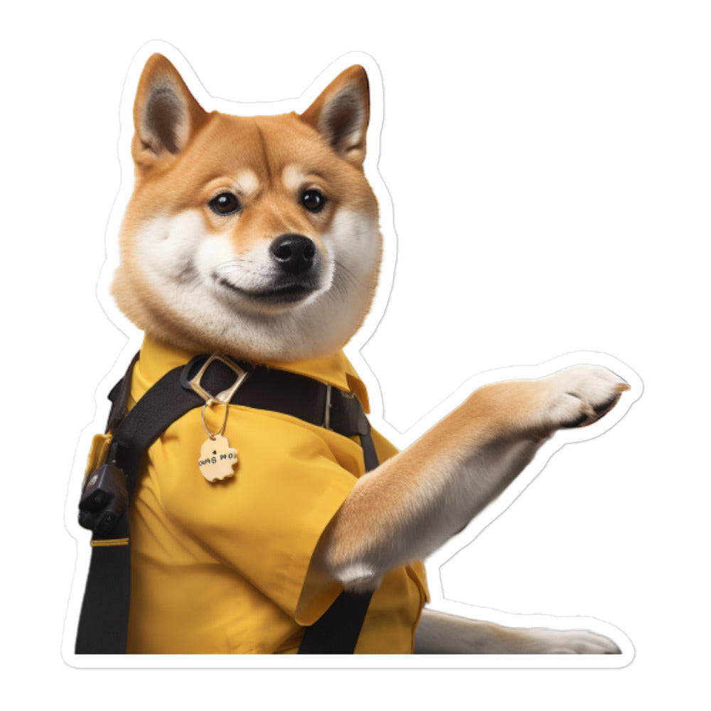 Shiba Inu Transit Operator Sticker - Stickerfy.ai